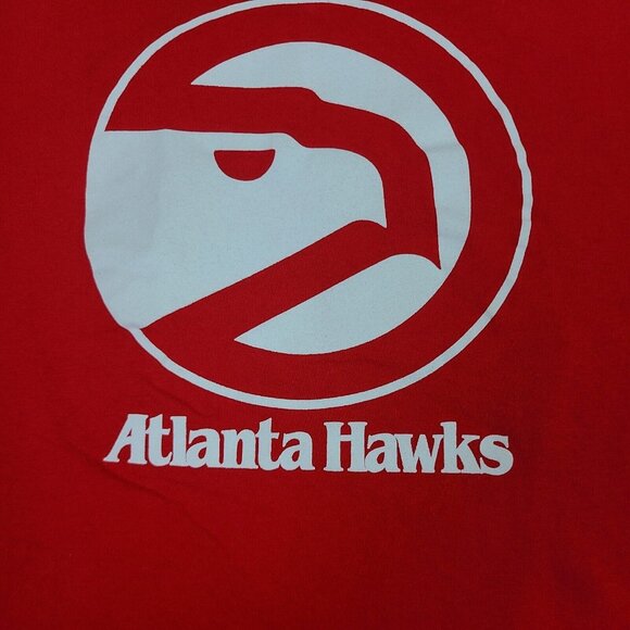 Men's Atlanta Hawks Mitchell & Ness Red Hardwood Classics Throwback Logo Size L - Picture 4 of 6